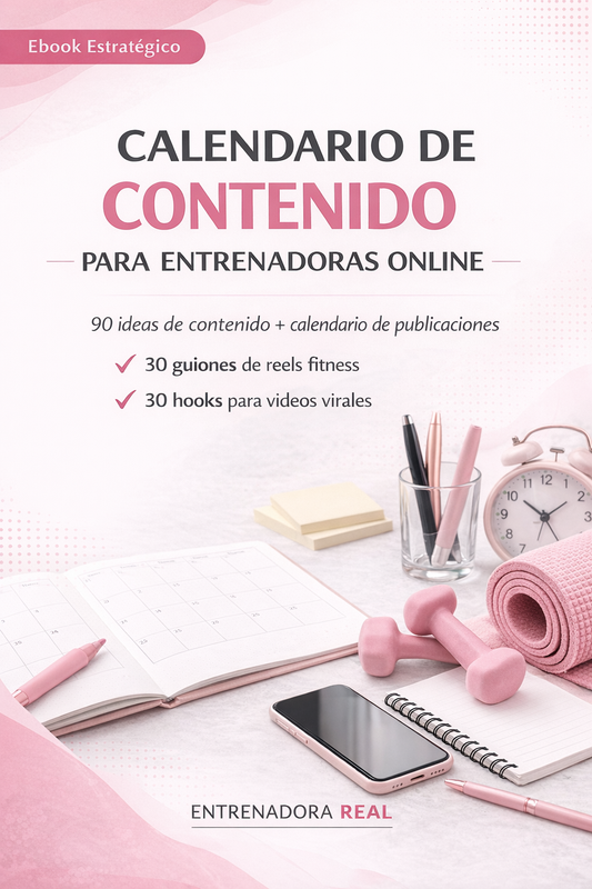 Calendario de contenido para entrenadoras online